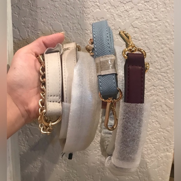 Nanette Lepore Handbags - NWT Elegant 3 Piece Faux Suede & Leather Bag Straps Set - W/Gold Tone Hardware